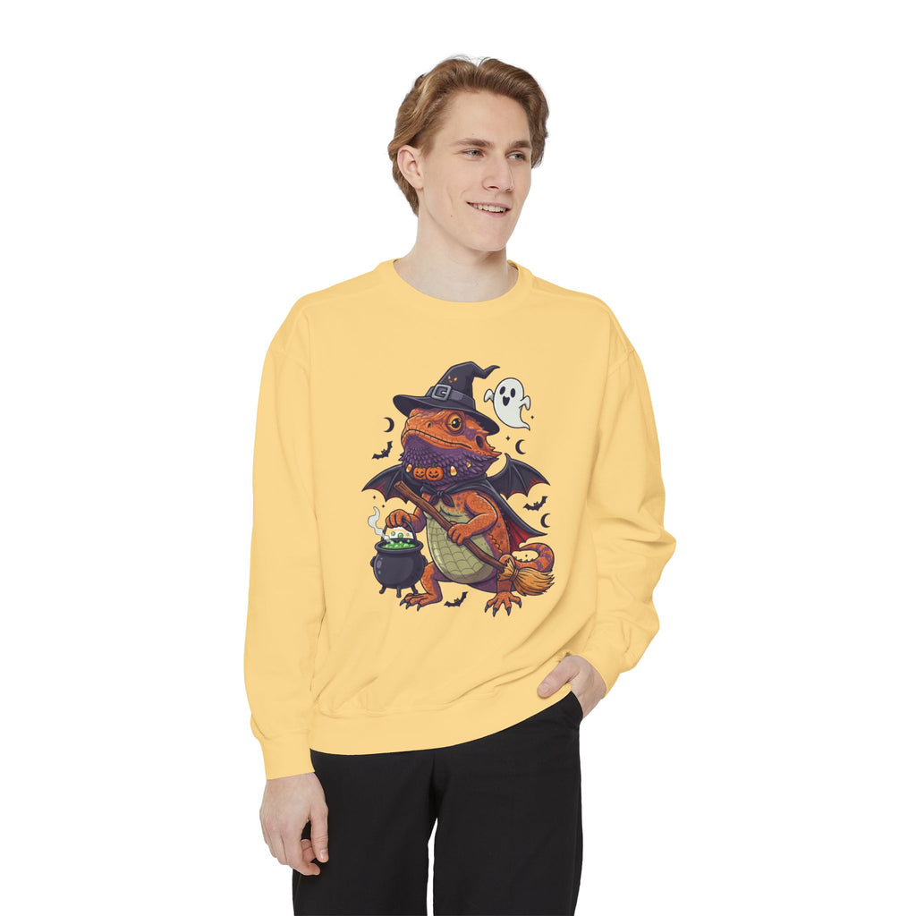 Spooky Witch Bearded Dragon Halloween Sweatshirt
