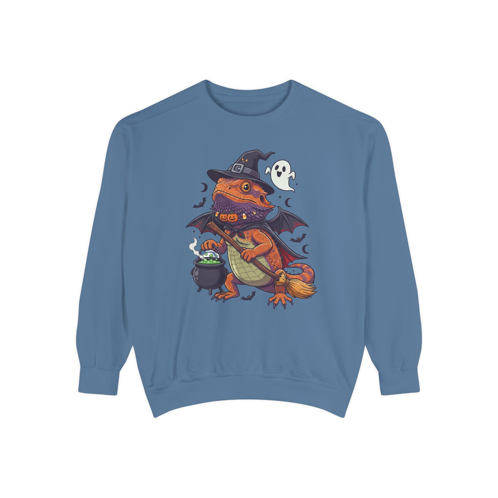 Spooky Witch Bearded Dragon Halloween Sweatshirt