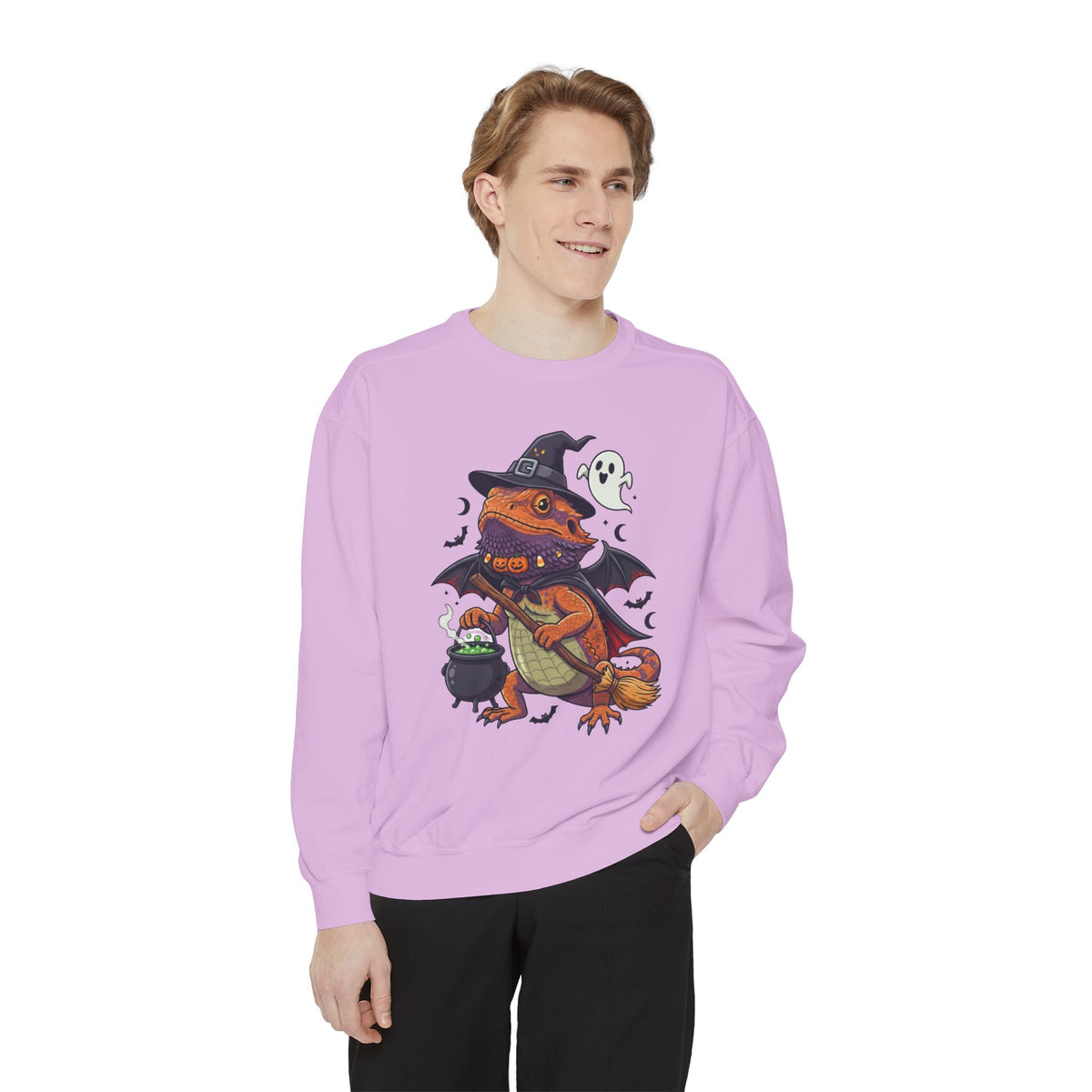 Spooky Witch Bearded Dragon Halloween Sweatshirt