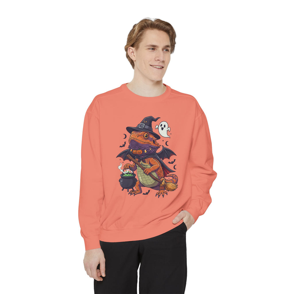 Spooky Witch Bearded Dragon Halloween Sweatshirt