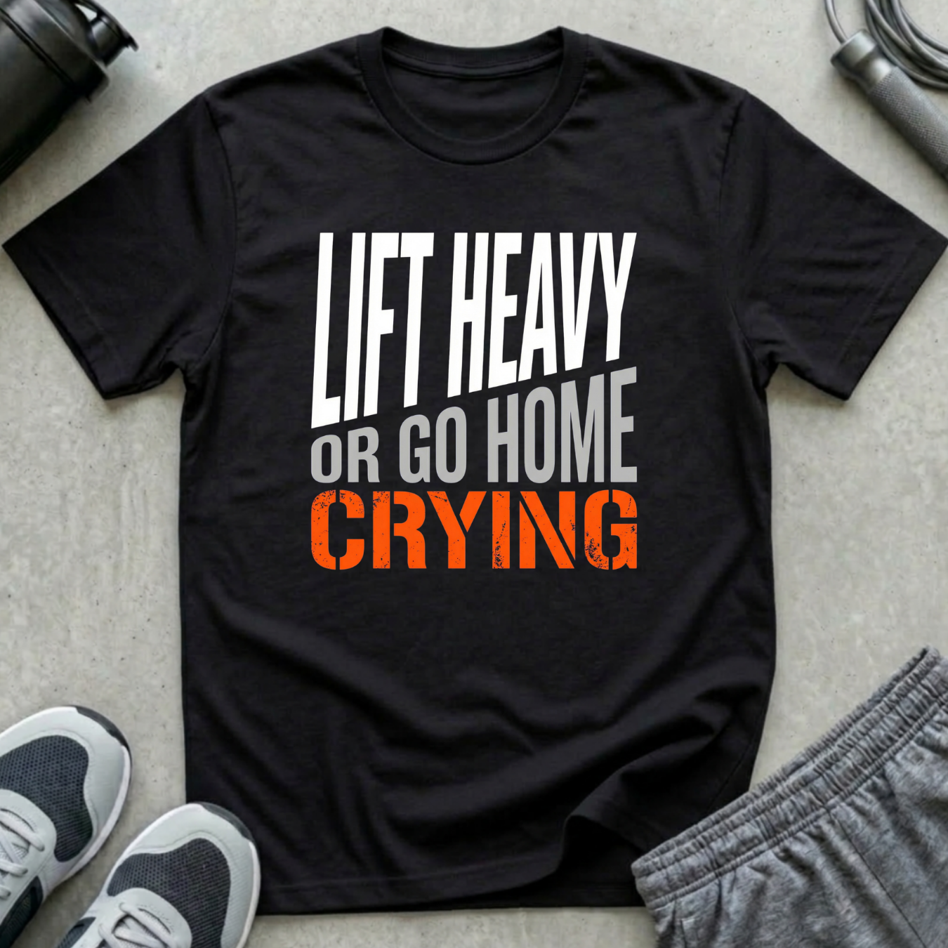 Lift Heavy or Go Home Crying T-Shirt