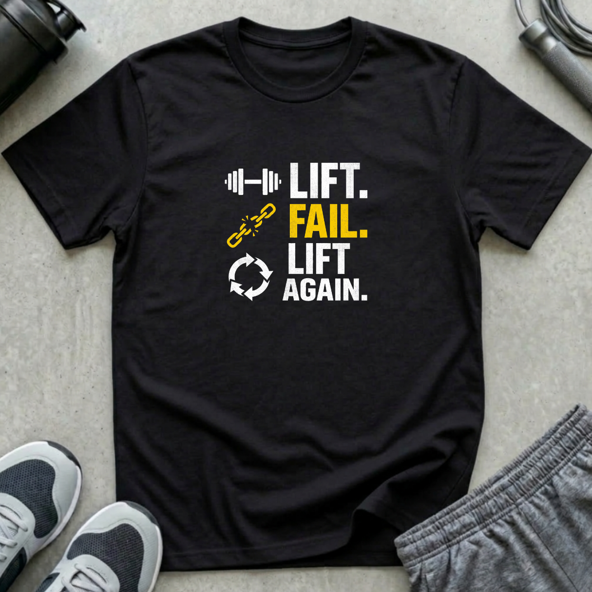 Lift. Fail. Lift Again. T-Shirt