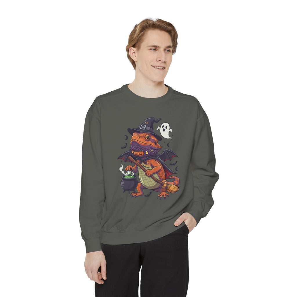 Spooky Witch Bearded Dragon Halloween Sweatshirt