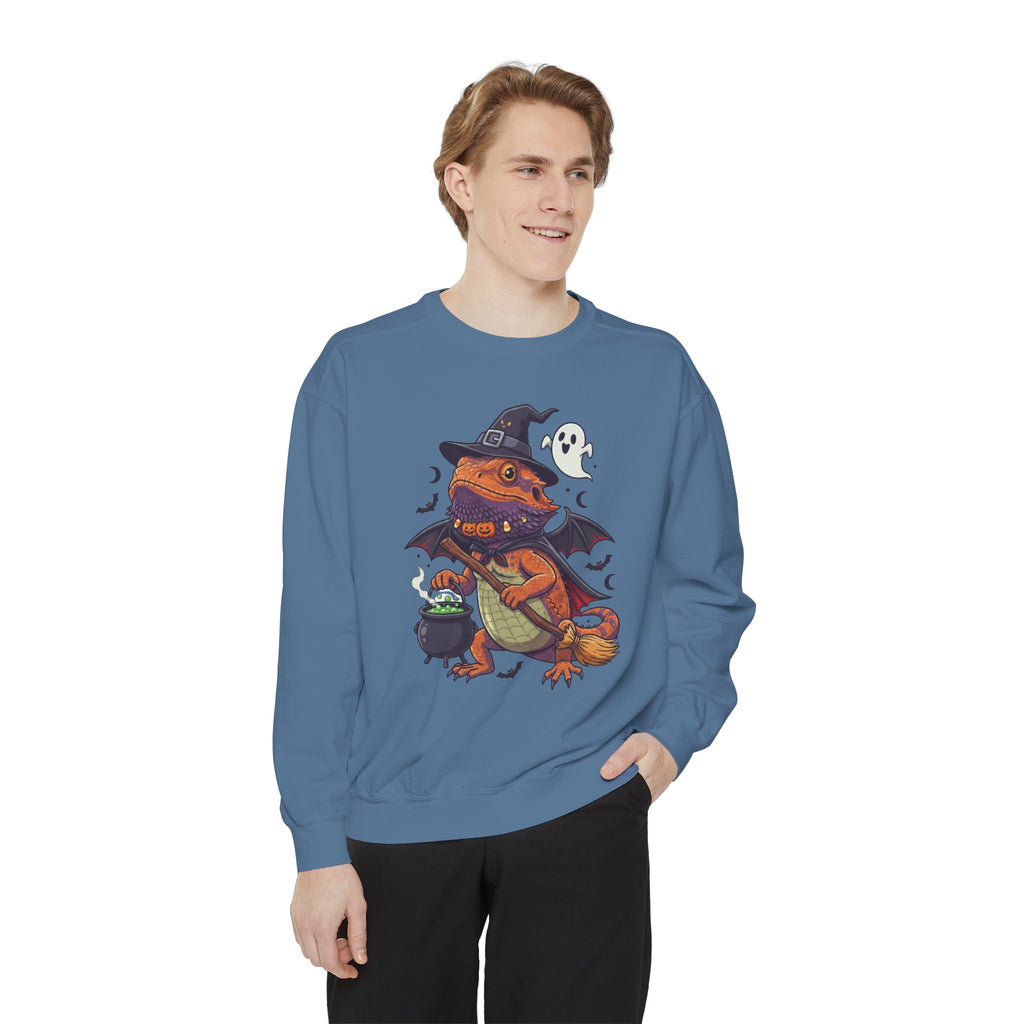 Spooky Witch Bearded Dragon Halloween Sweatshirt