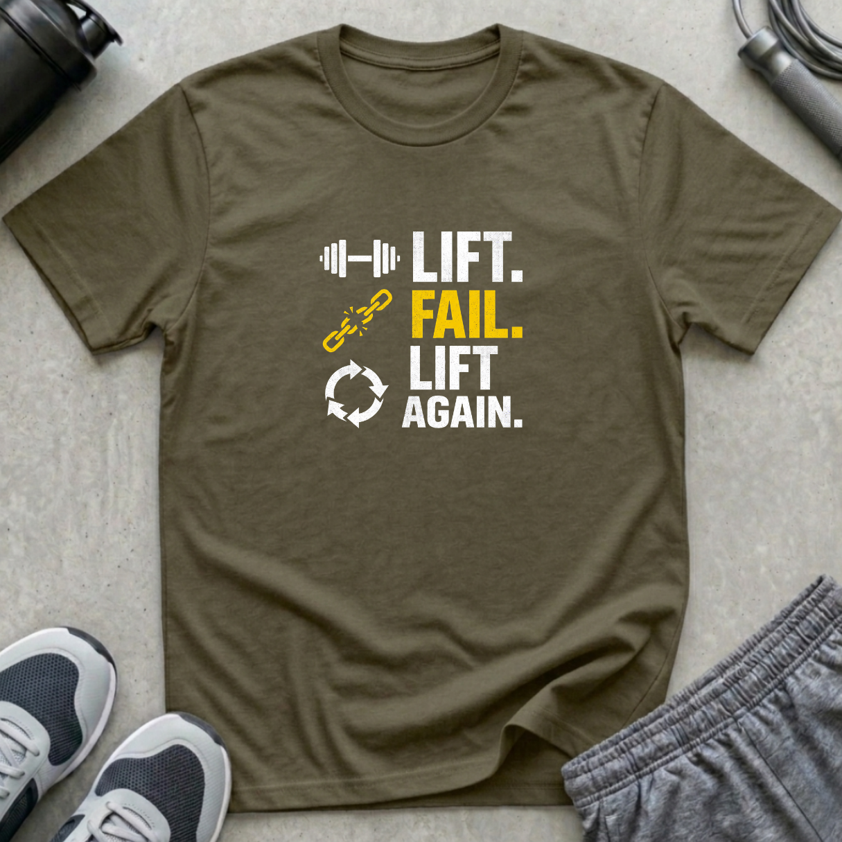 Lift. Fail. Lift Again. T-Shirt