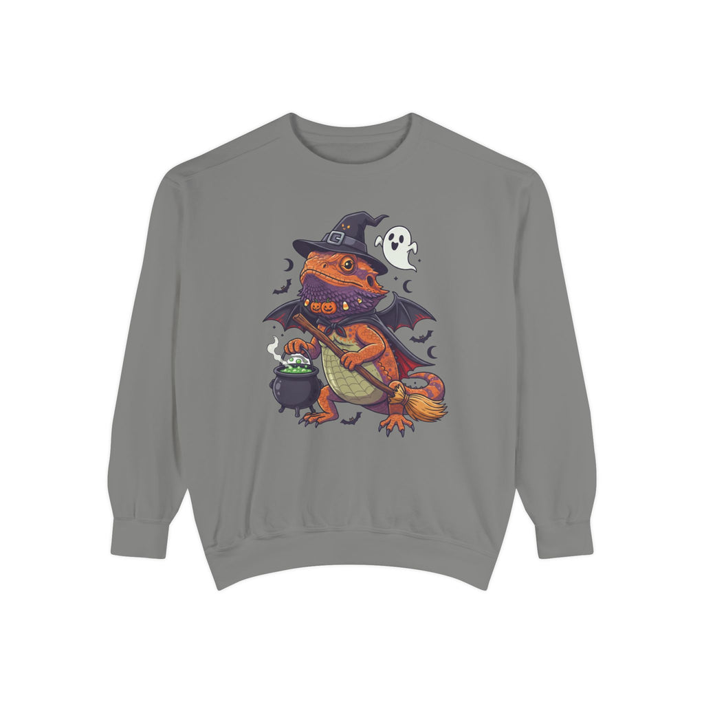 Spooky Witch Bearded Dragon Halloween Sweatshirt
