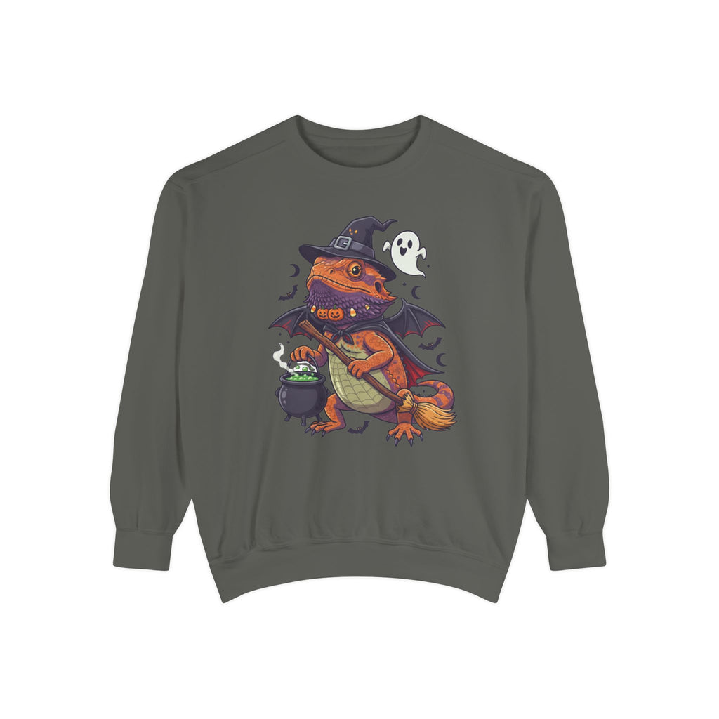 Spooky Witch Bearded Dragon Halloween Sweatshirt