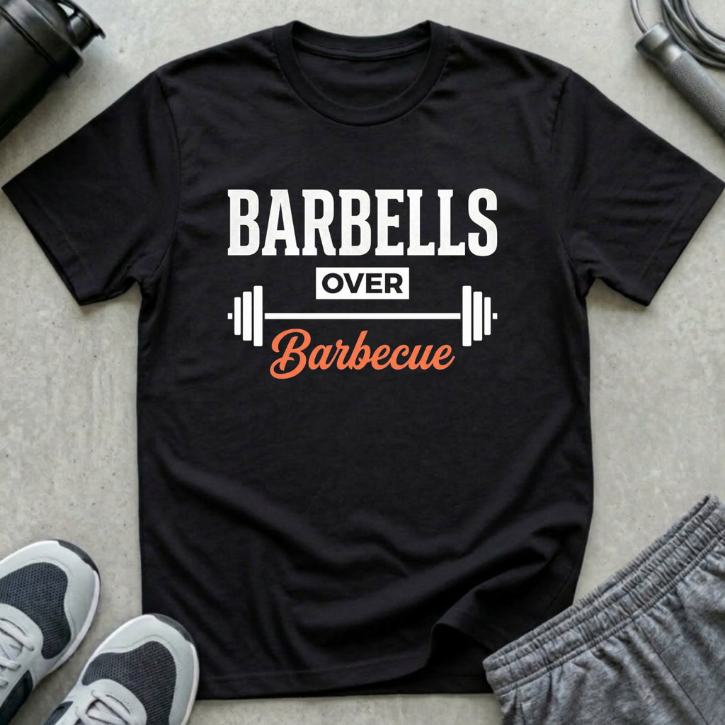 Barbells Over Barbecue T-Shirt