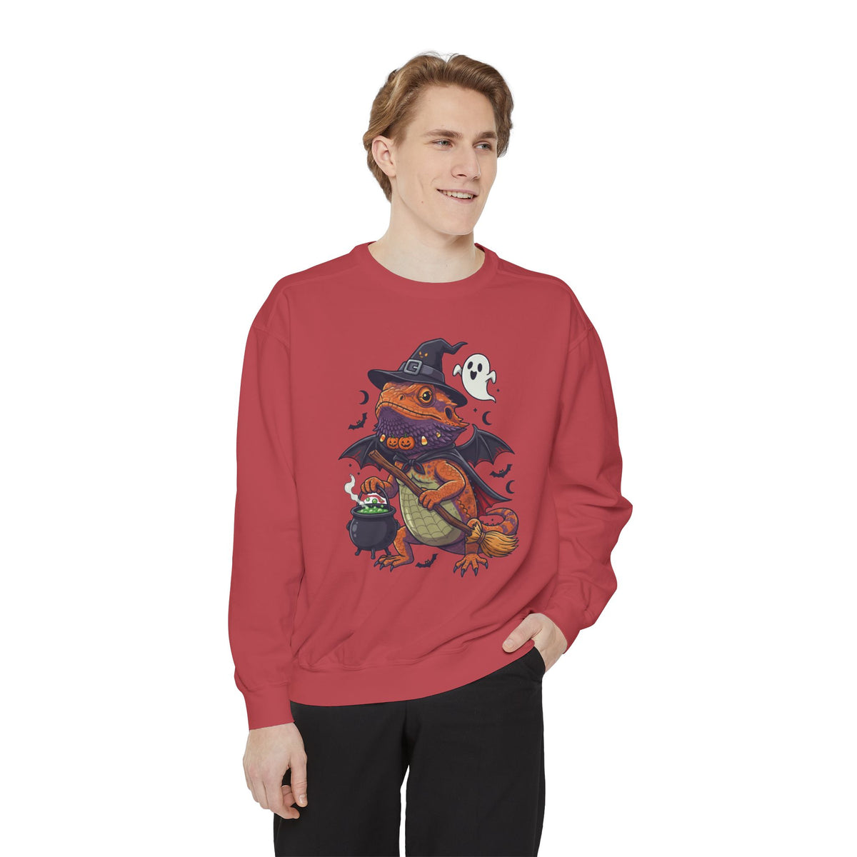 Spooky Witch Bearded Dragon Halloween Sweatshirt