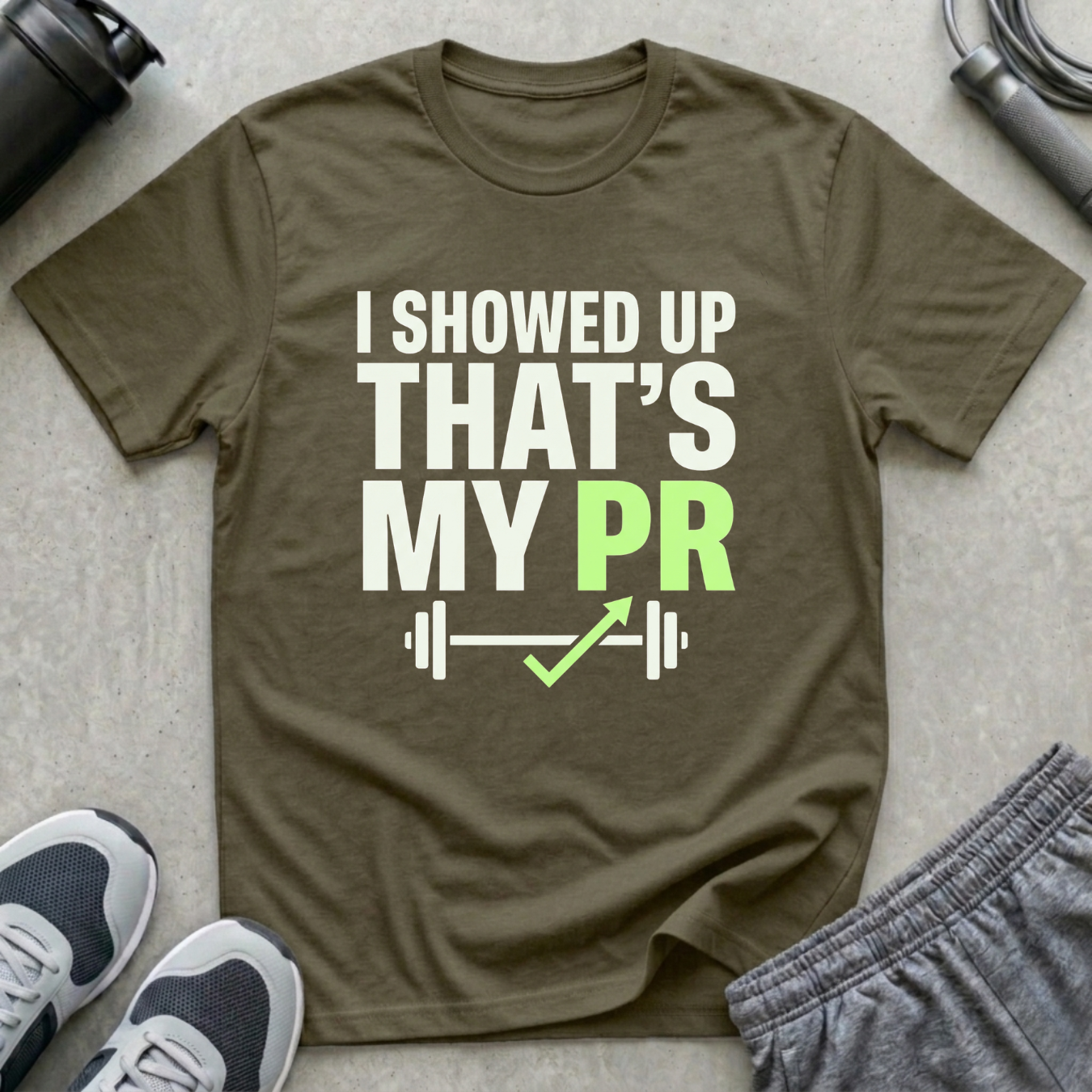 I Showed Up That's My PR T-Shirt