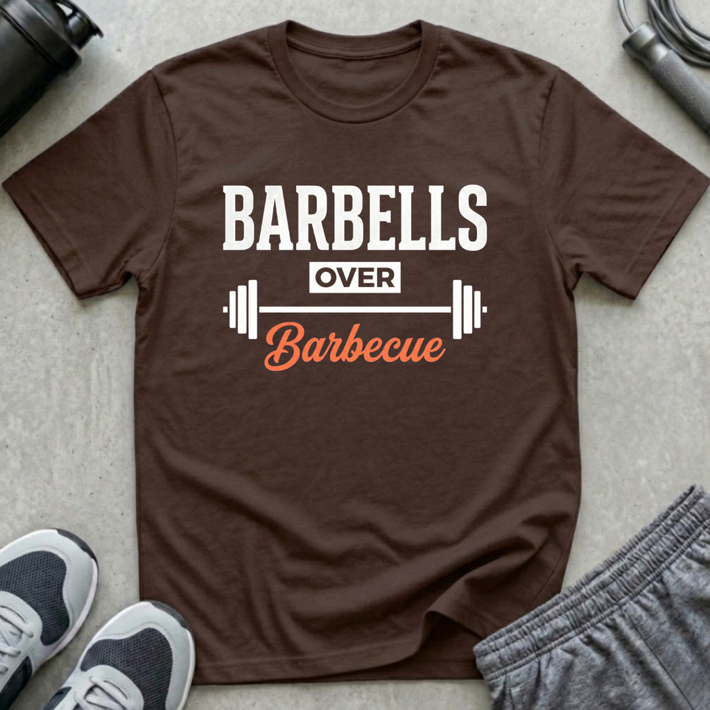 Barbells Over Barbecue T-Shirt