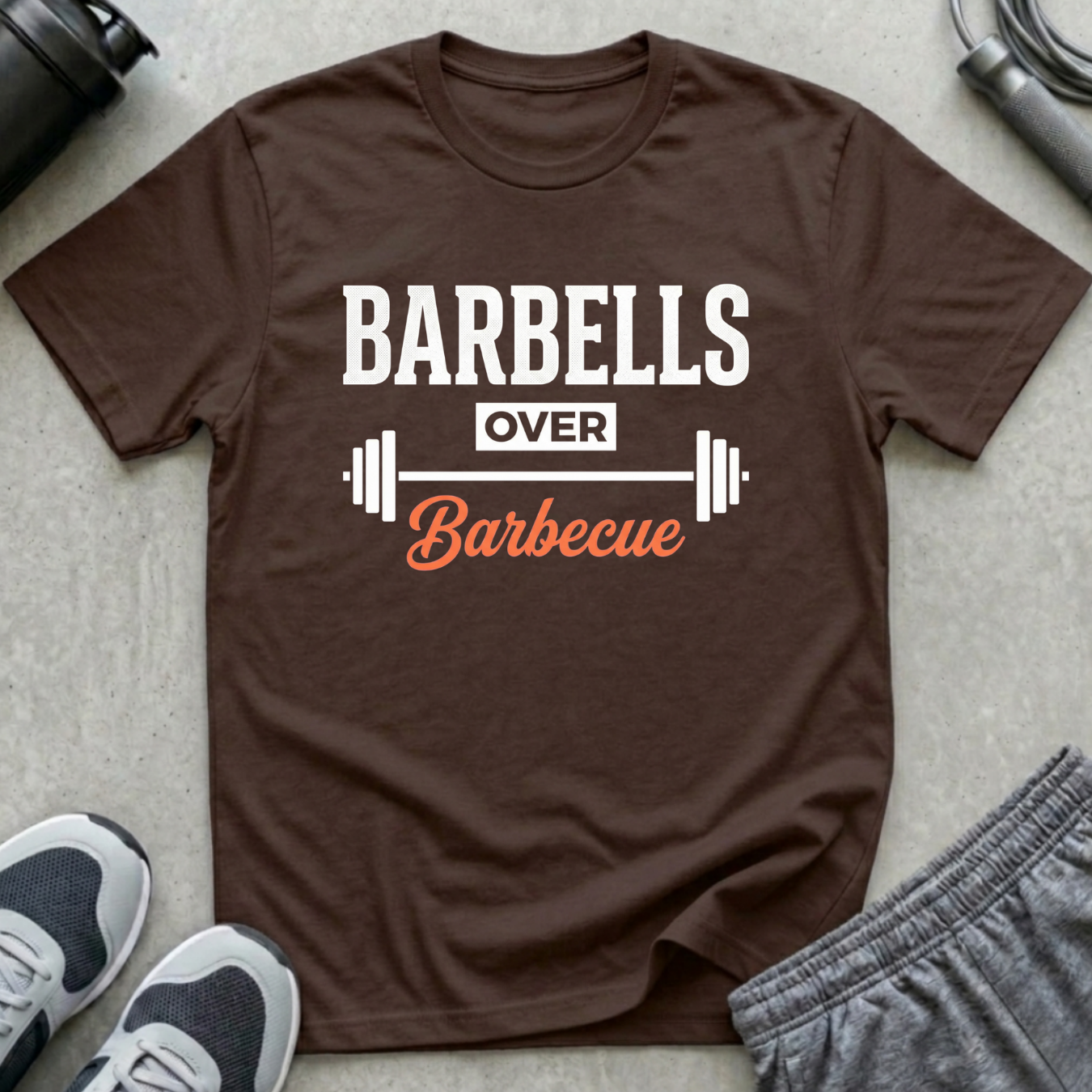 Barbells Over Barbecue T-Shirt