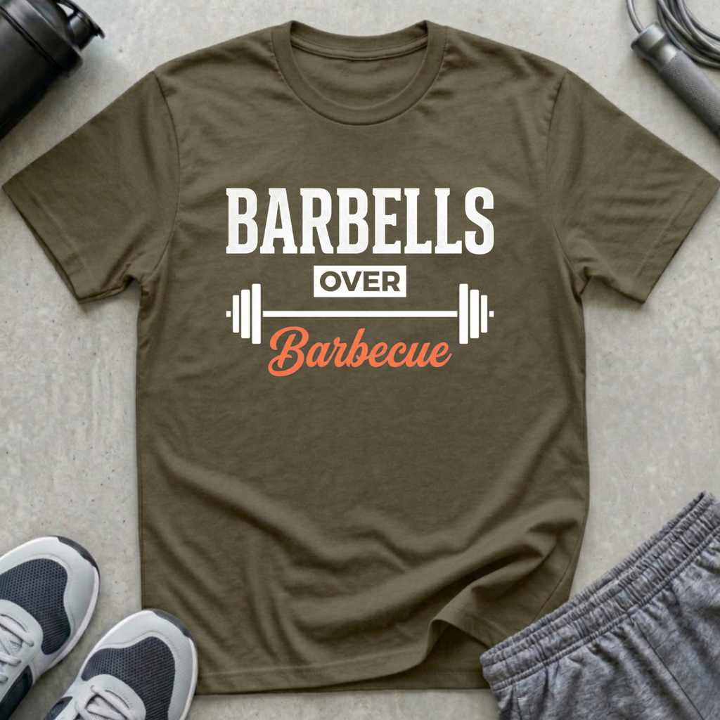 Barbells Over Barbecue T-Shirt