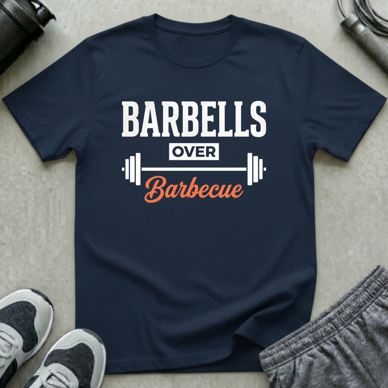 Barbells Over Barbecue T-Shirt