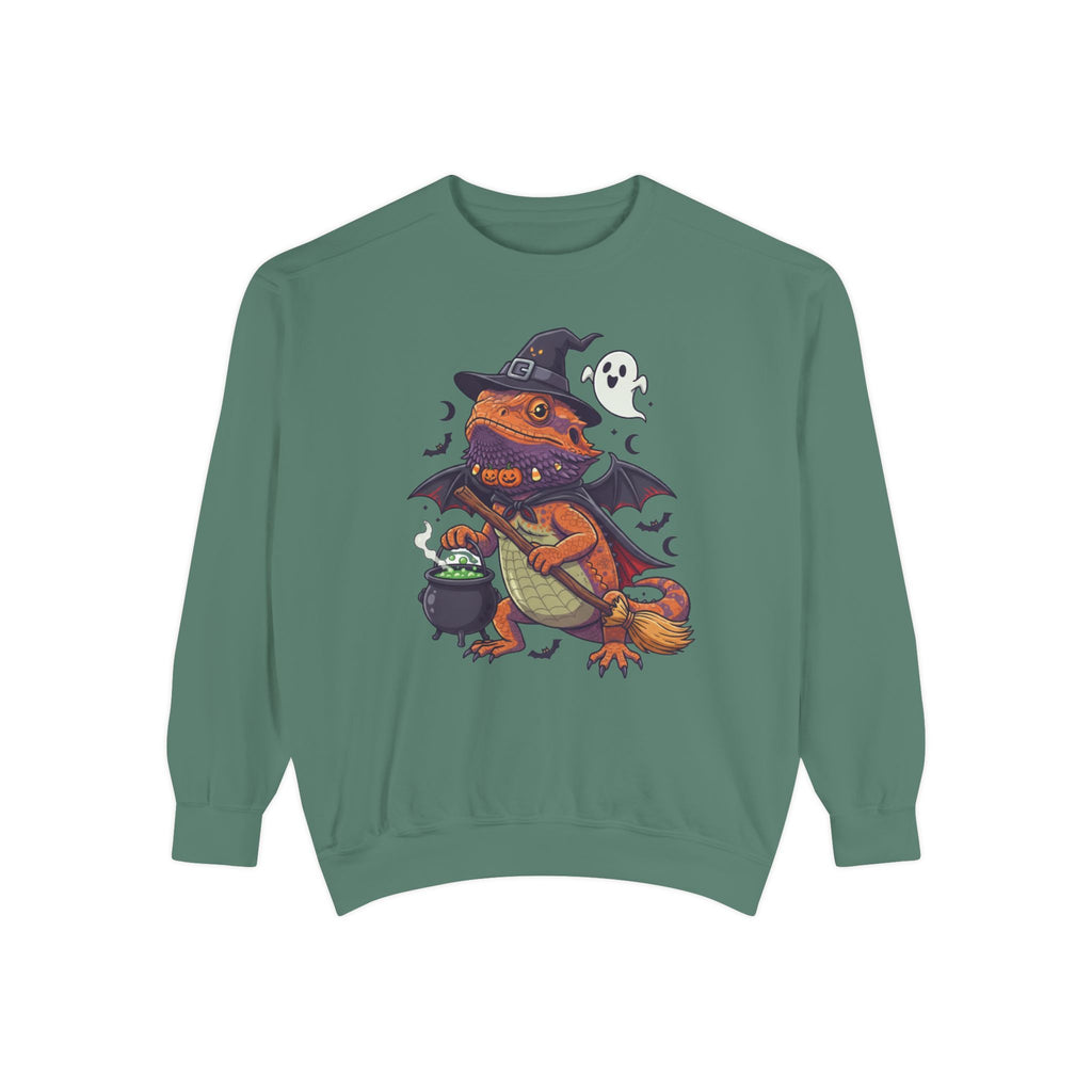Spooky Witch Bearded Dragon Halloween Sweatshirt