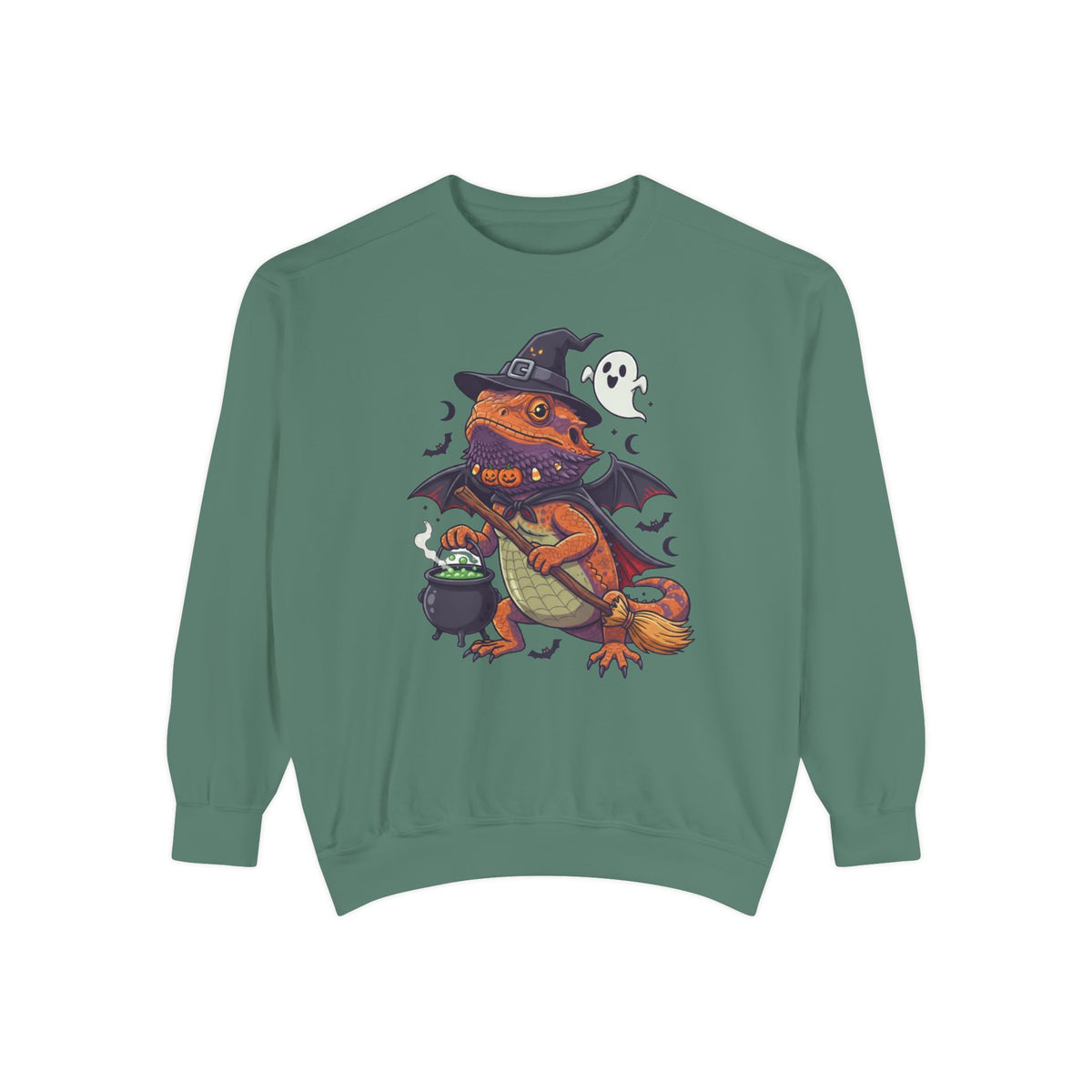 Spooky Witch Bearded Dragon Halloween Sweatshirt