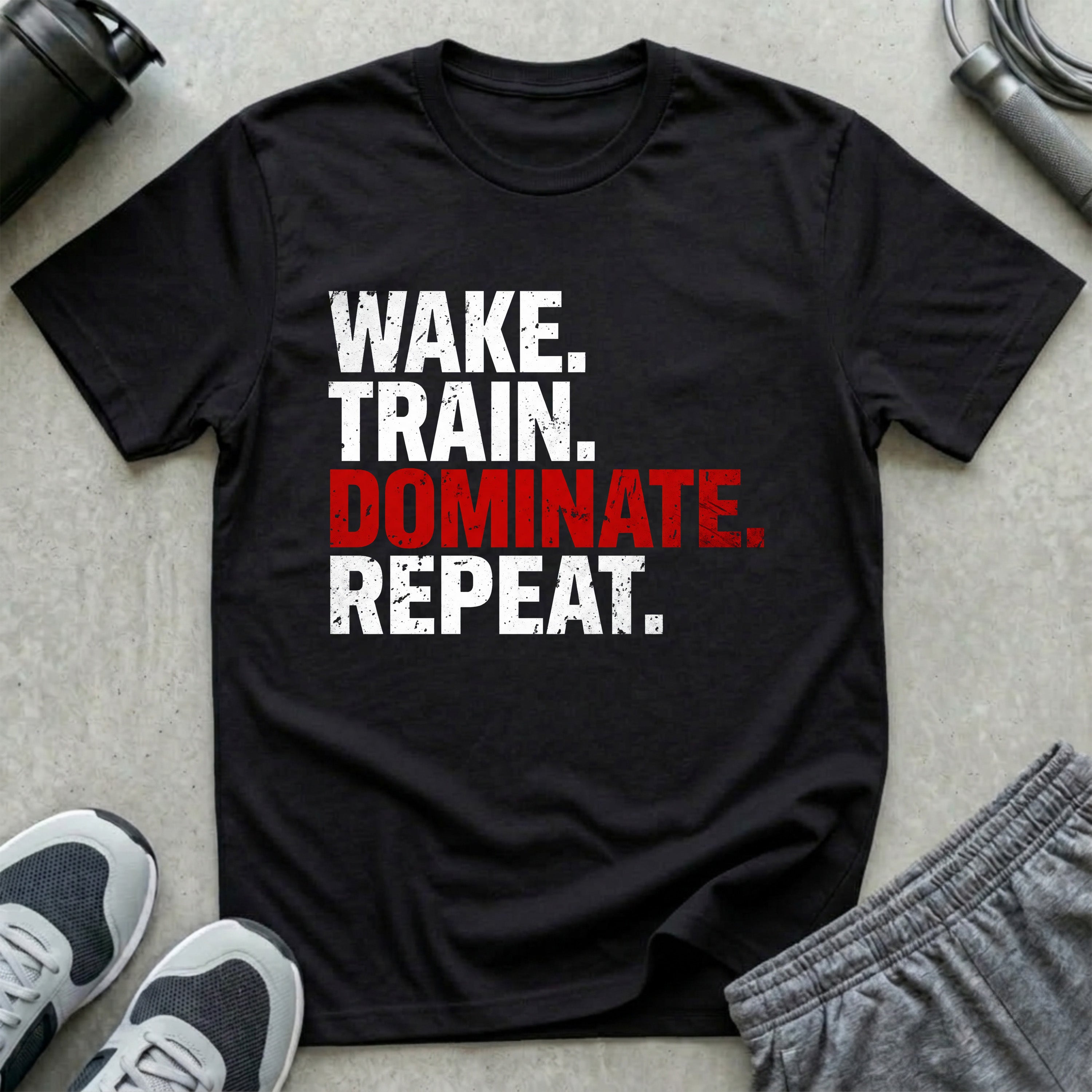 Wake. Train. Dominate. Repeat. T-Shirt