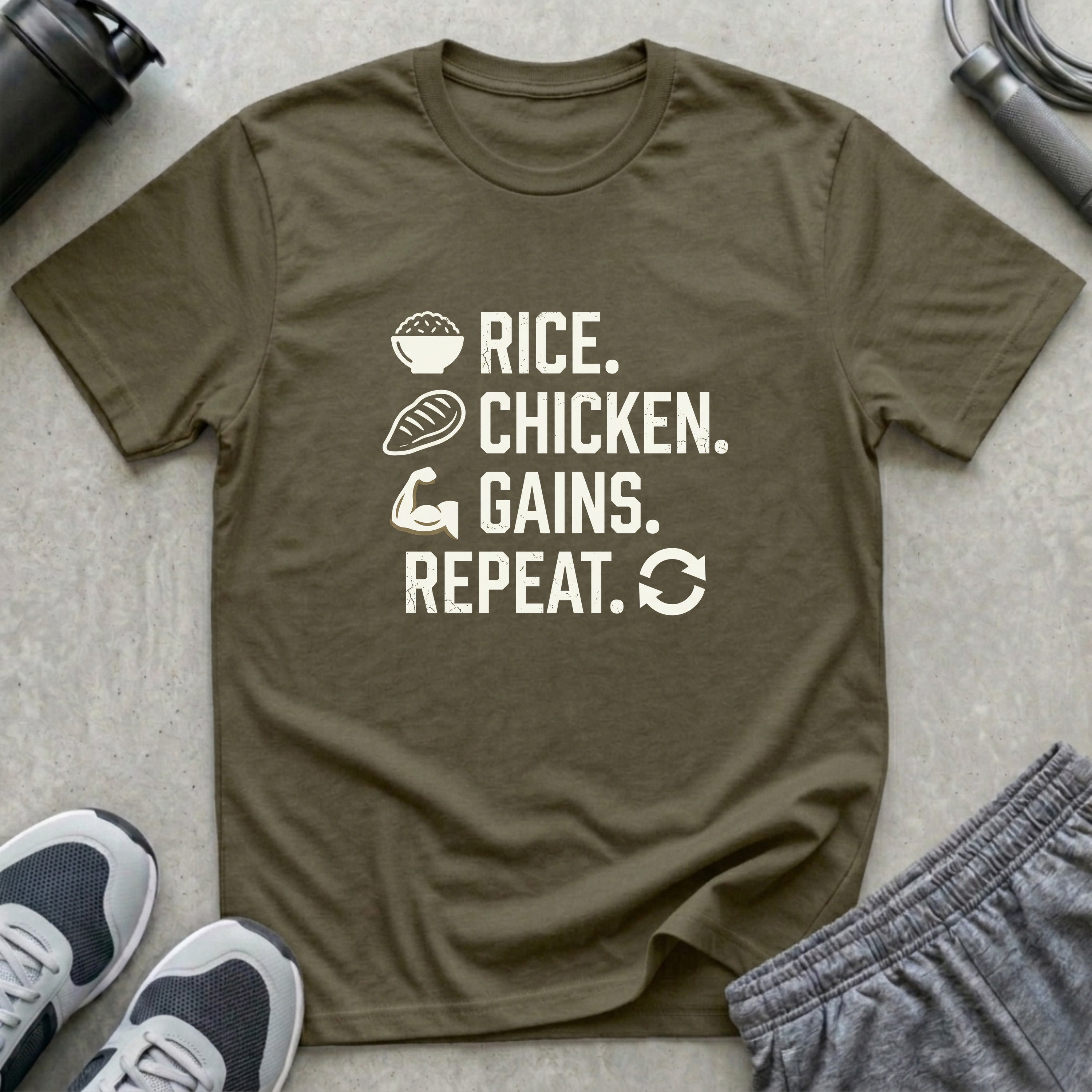 Rice Chicken Gains Repeat T-Shirt