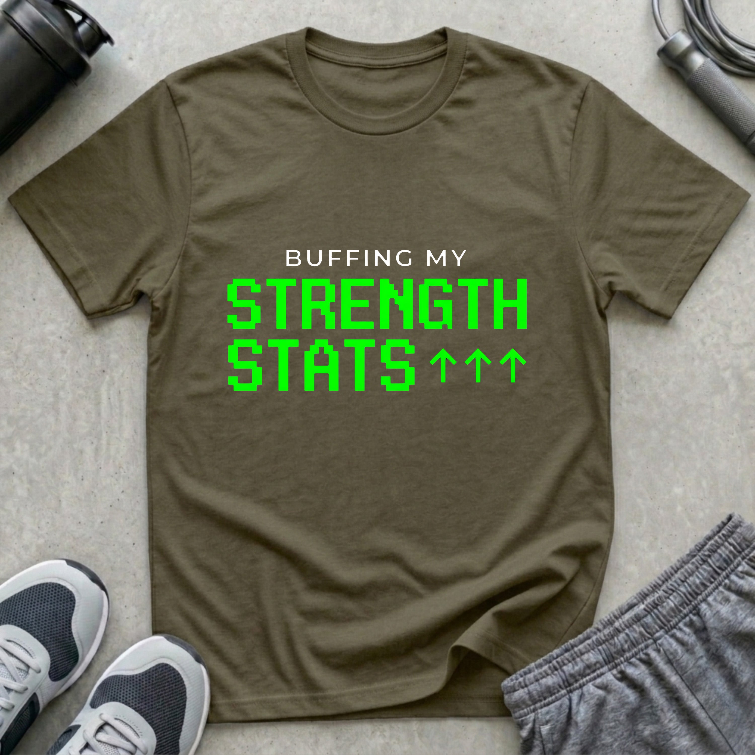 Buffing My Strength Stats T-Shirt