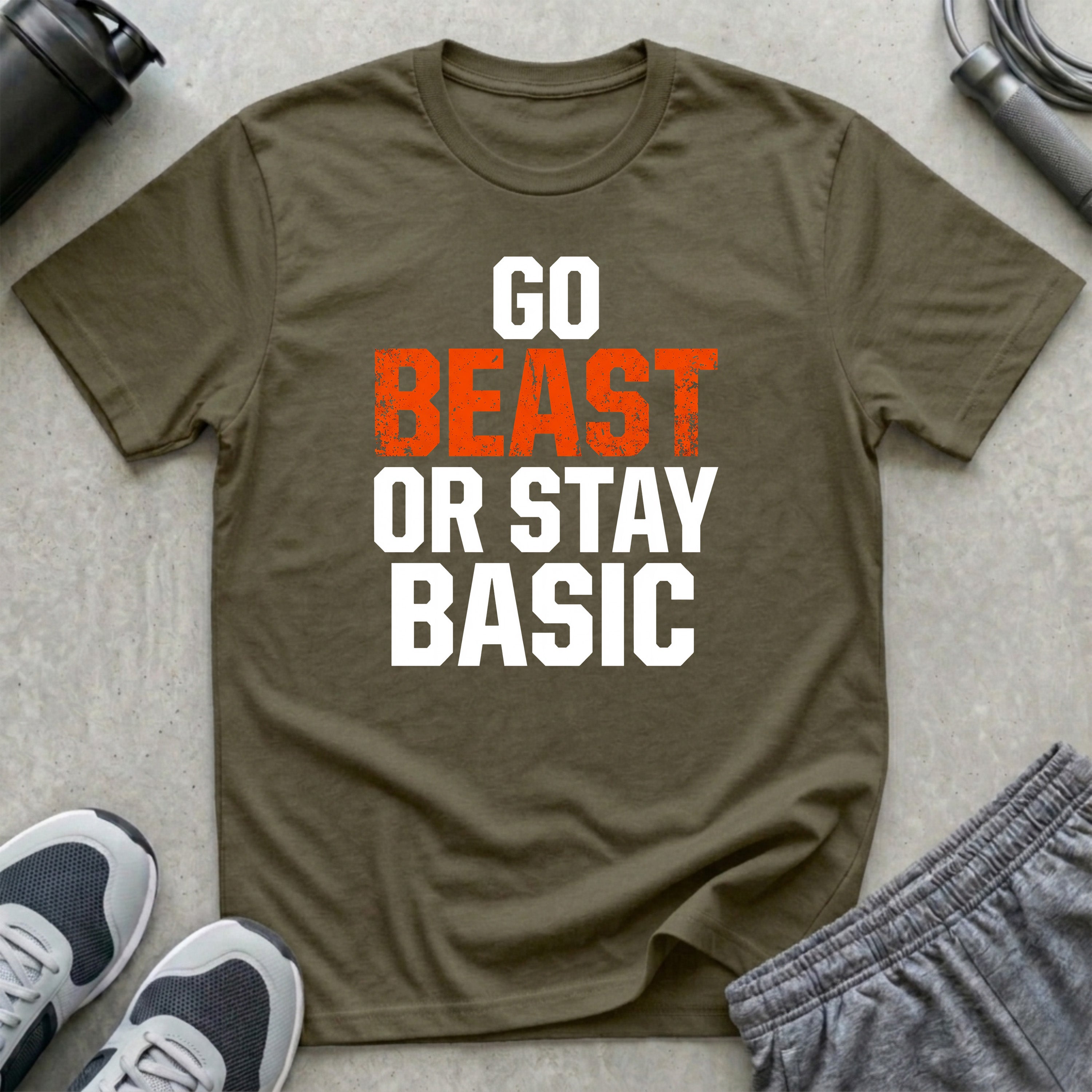 Go Beast or Stay Basic T-Shirt