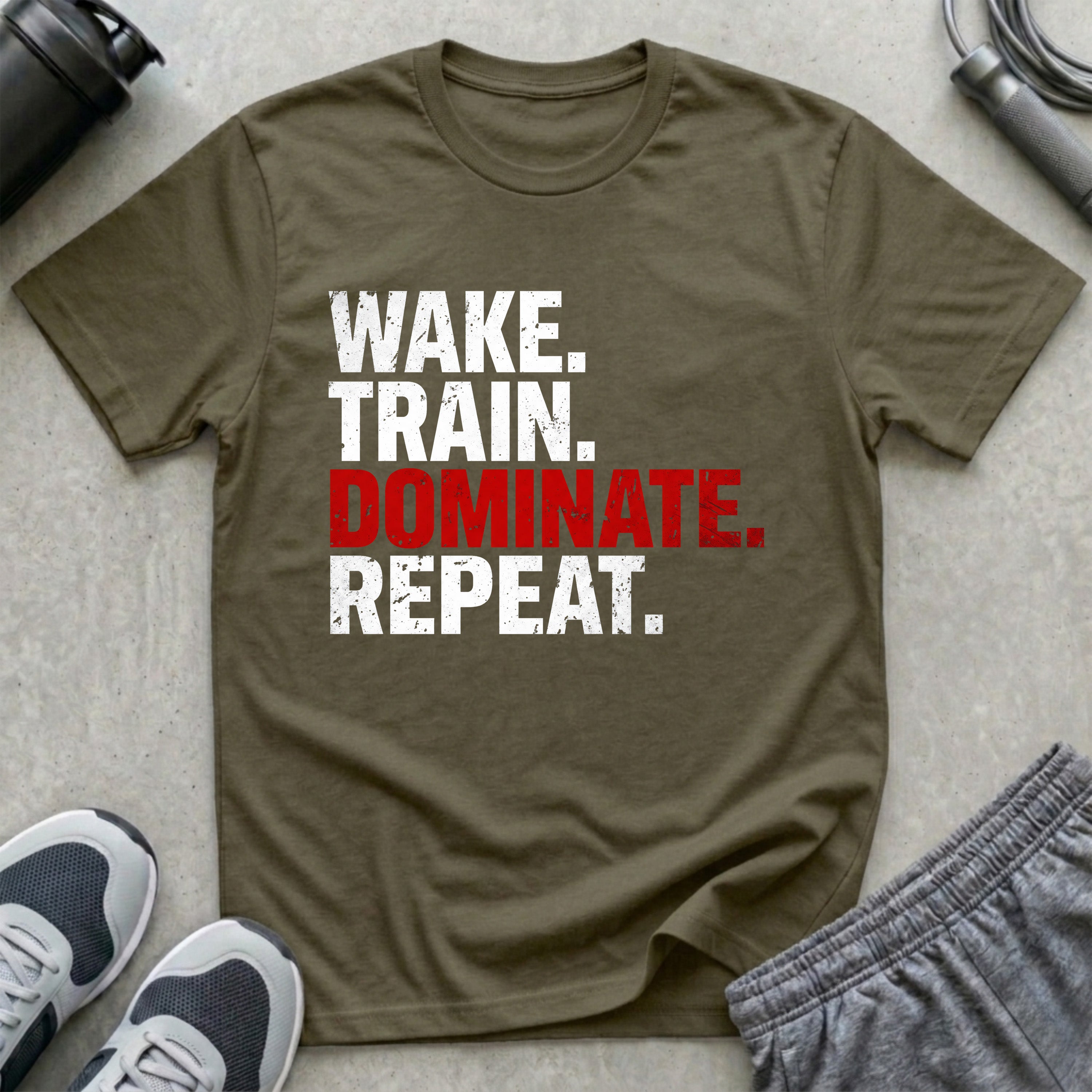Wake. Train. Dominate. Repeat. T-Shirt