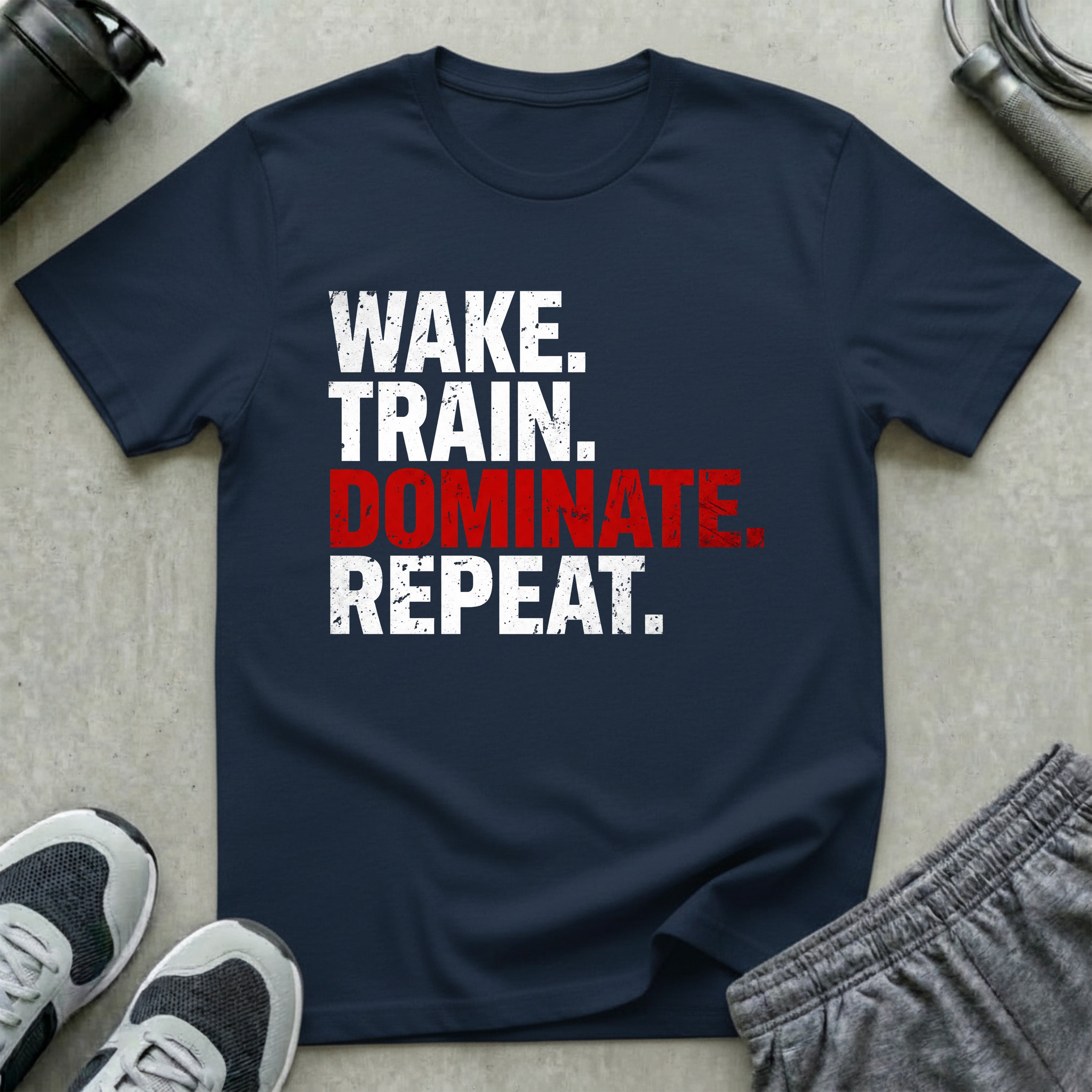Wake. Train. Dominate. Repeat. T-Shirt