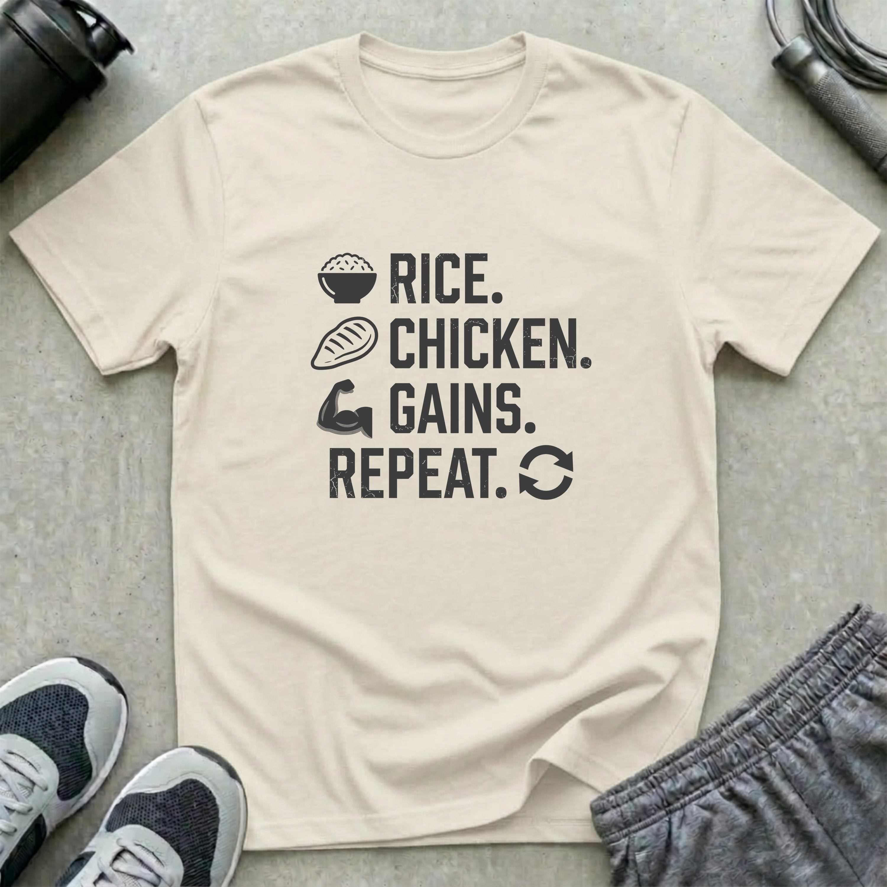 Rice Chicken Gains Repeat T-Shirt