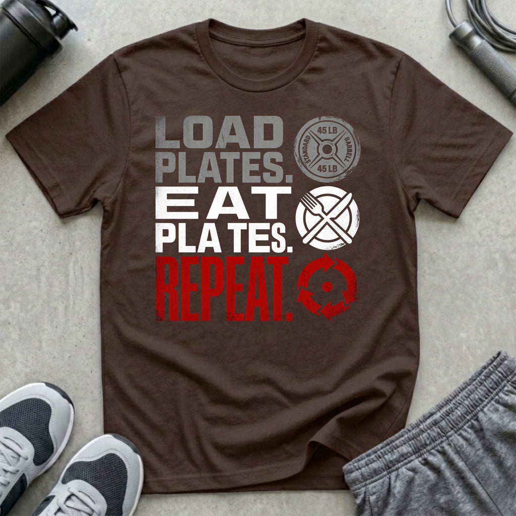 Load Plates. Eat Plates. Repeat. T-Shirt